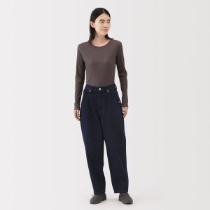 Kapok Blend Denim Barrel Pants