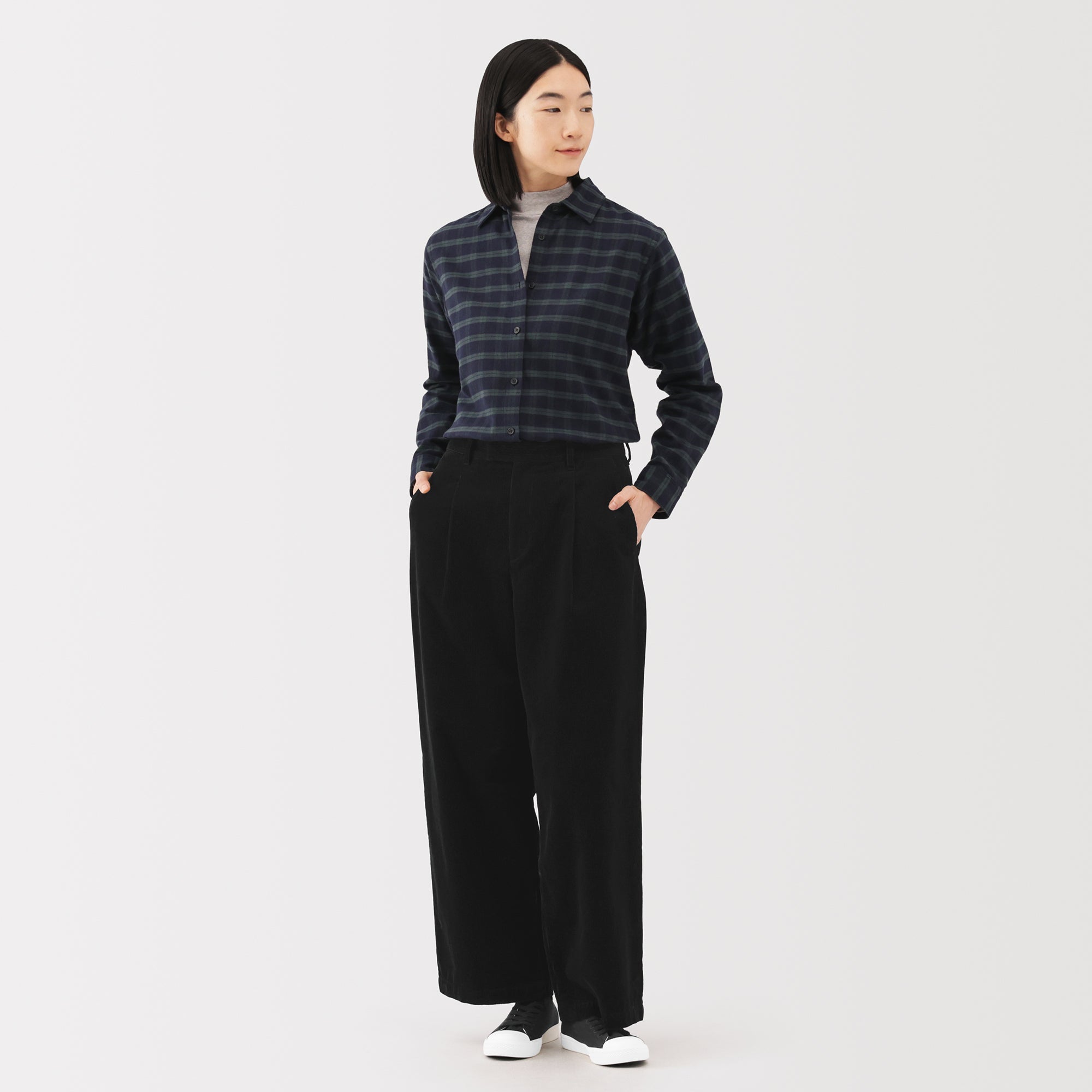 Kapok Blend Corduroy Wide Pants - Image 22