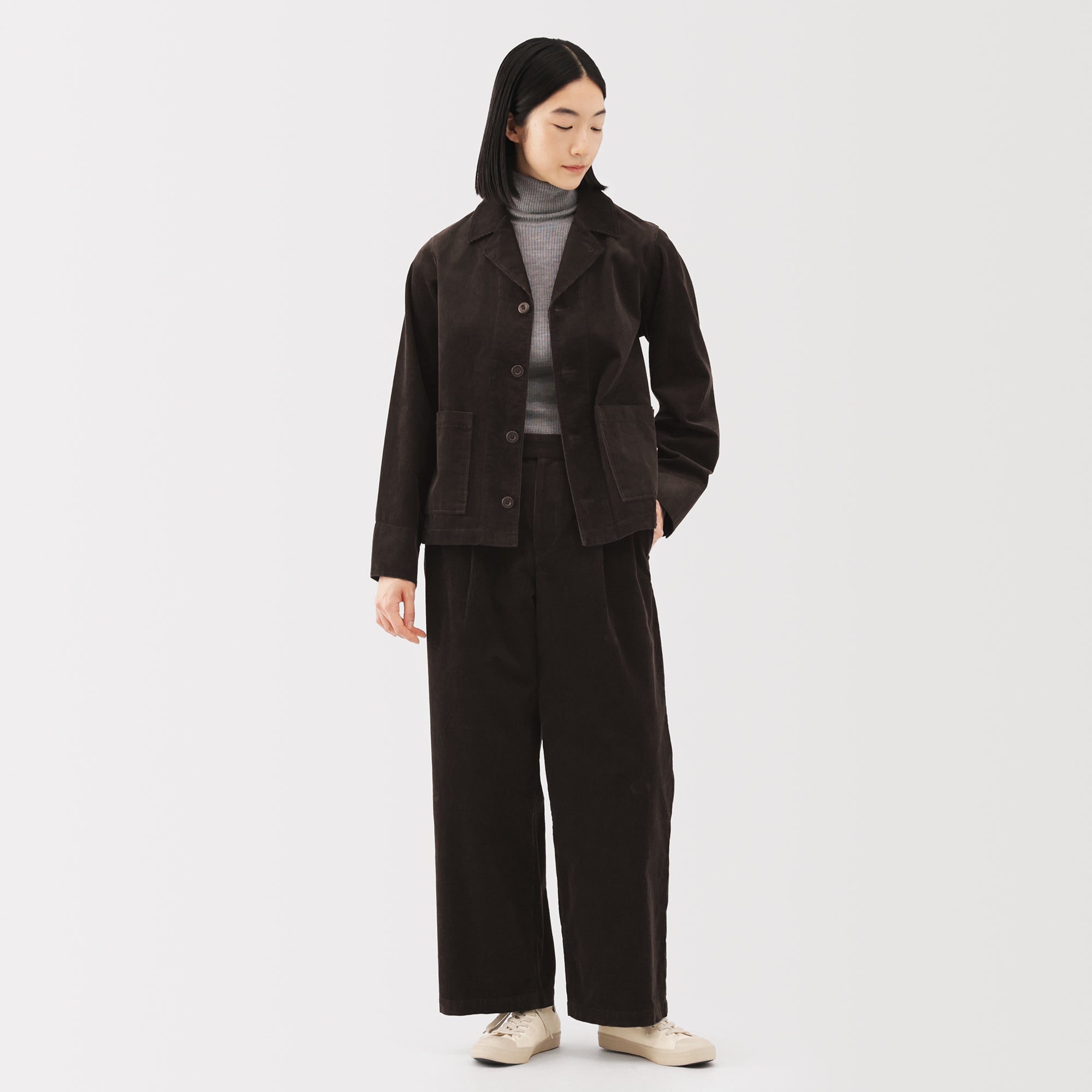 Kapok Blend Corduroy Wide Pants - Image 4