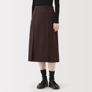 Labo Polyester Twill Tuck Skirt