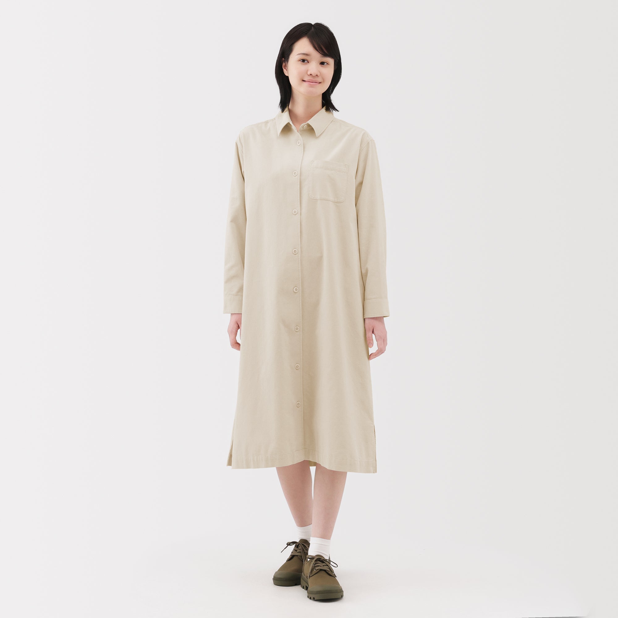 Kapok Blend Corduroy Dress - Image 3