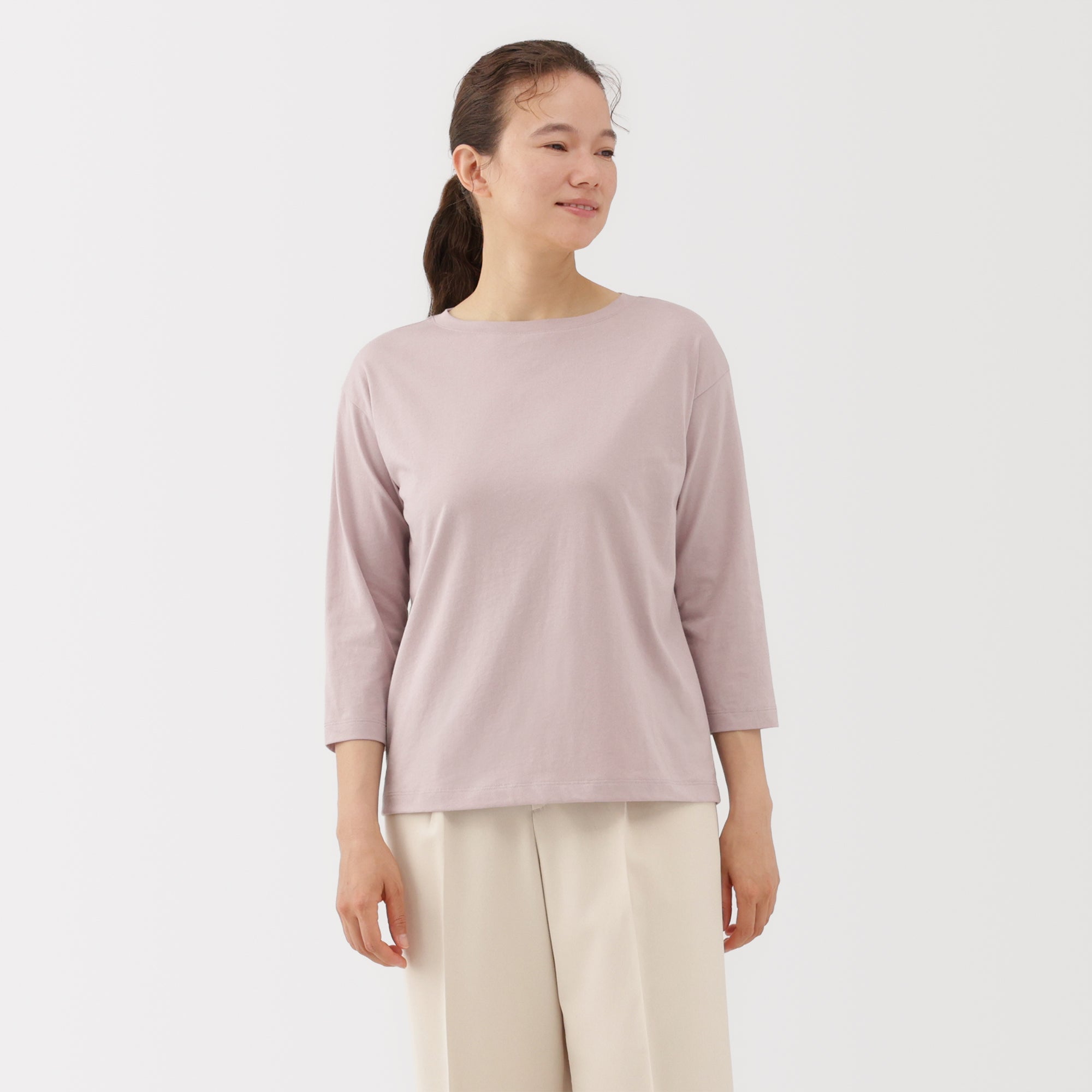 Jersey Boat Neck T-Shirt - Image 35
