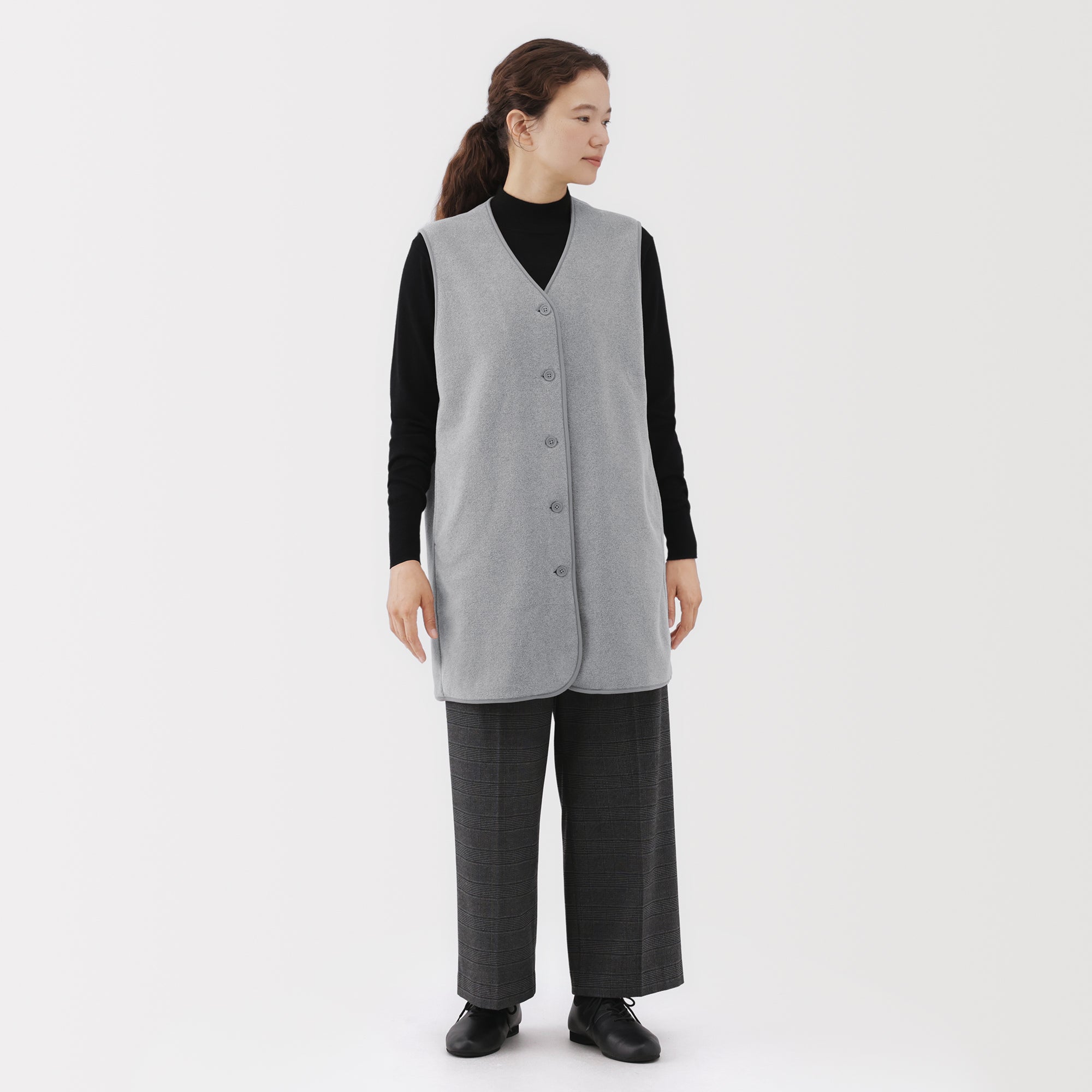 Recyclable Fleece Long Gilet - Image 4