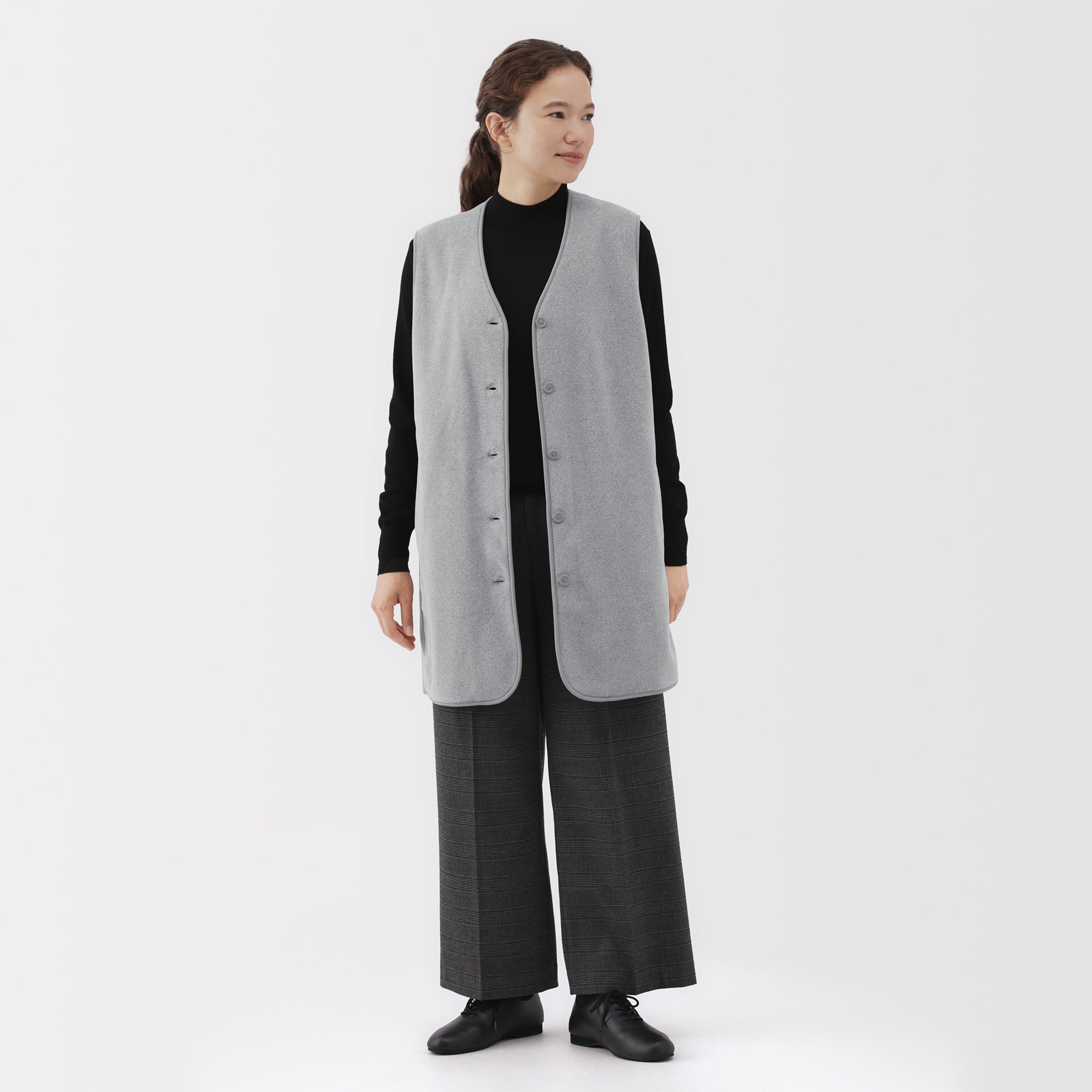 Recyclable Fleece Long Gilet - Image 3
