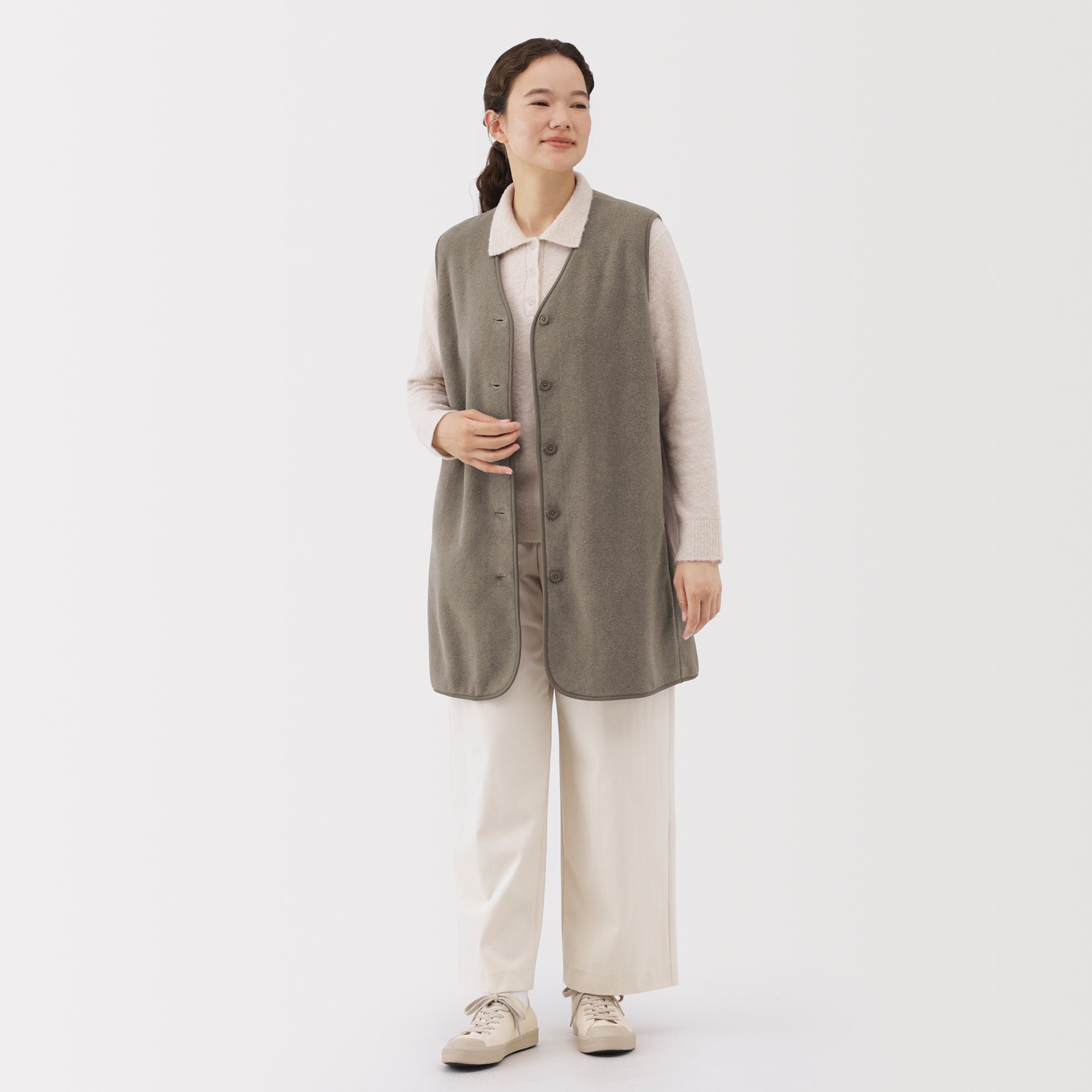 Recyclable Fleece Long Gilet - Image 11
