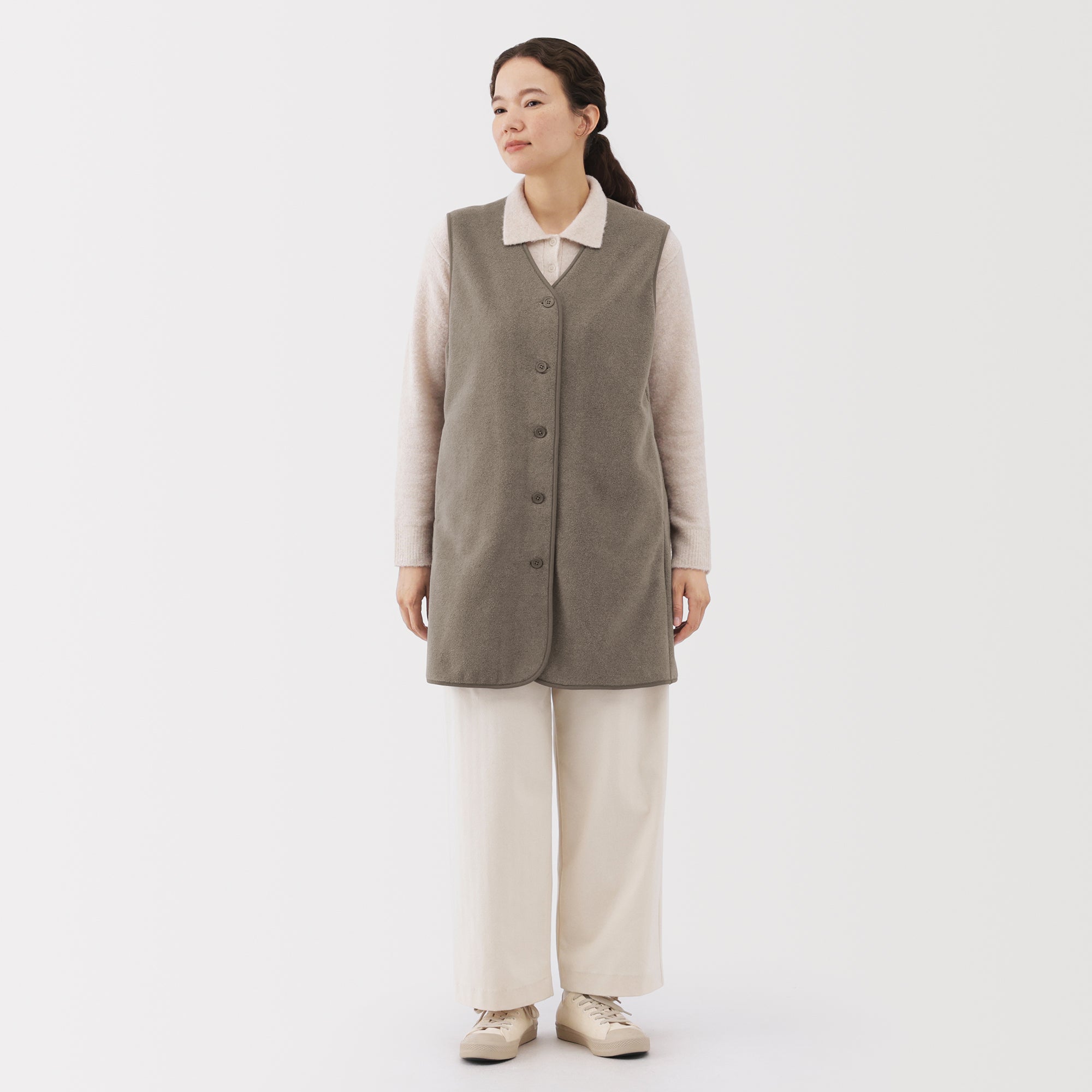 Recyclable Fleece Long Gilet - Image 12
