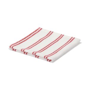 Indian Cotton Yarn Dyed Napkin - Red Stripe