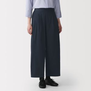 Cotton Twill Wide Tapered Pants
