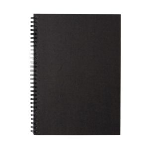 B5 Recycled Paper Double Ring Blank Notebook - Dark Gray