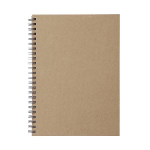 A5 Wirebound Notebook Plain Beige