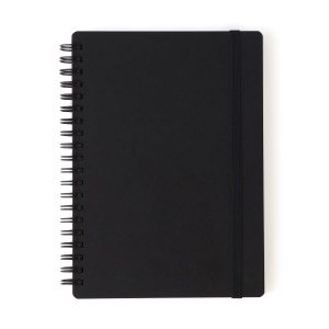 B6 Double Ring Lined Notebook with Strap