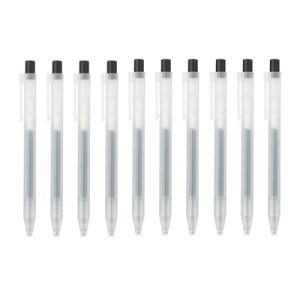 Gel Ink Ballpoint Pen Knock Type 0.5mm - Blue Black (10 Pack)