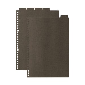 B5 Paper Binder Divider Dark Gray - 26 Holes (5 Pack)