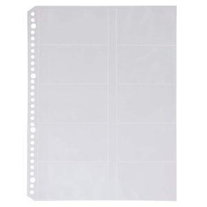 Clear Pocket Refill for Cards 10 Sheets
