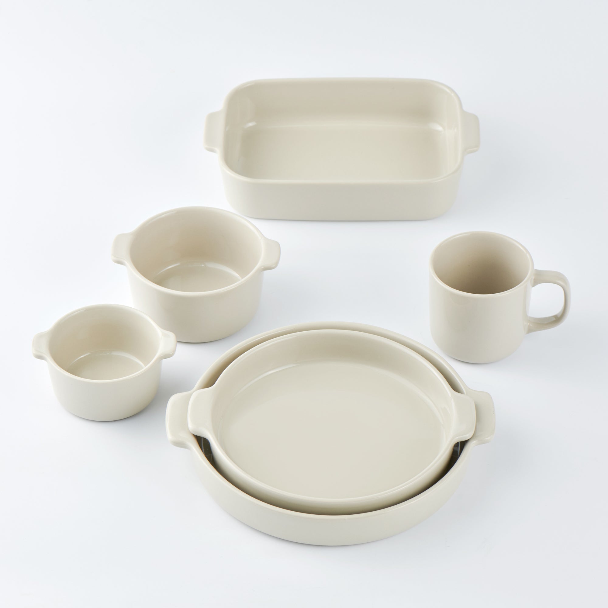 Stoneware Mug Cup (9.1 fl oz) - Gray Beige - Image 4