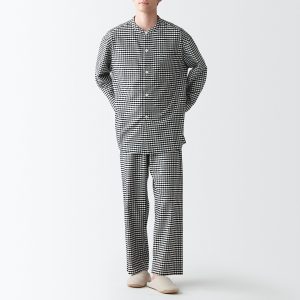 Men's Side-Seamless Flannel Stand Collar Pajamas