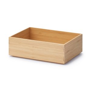 Stackable Bamboo Box - Half - Small (W10.2 x D7.3 x H3.3)