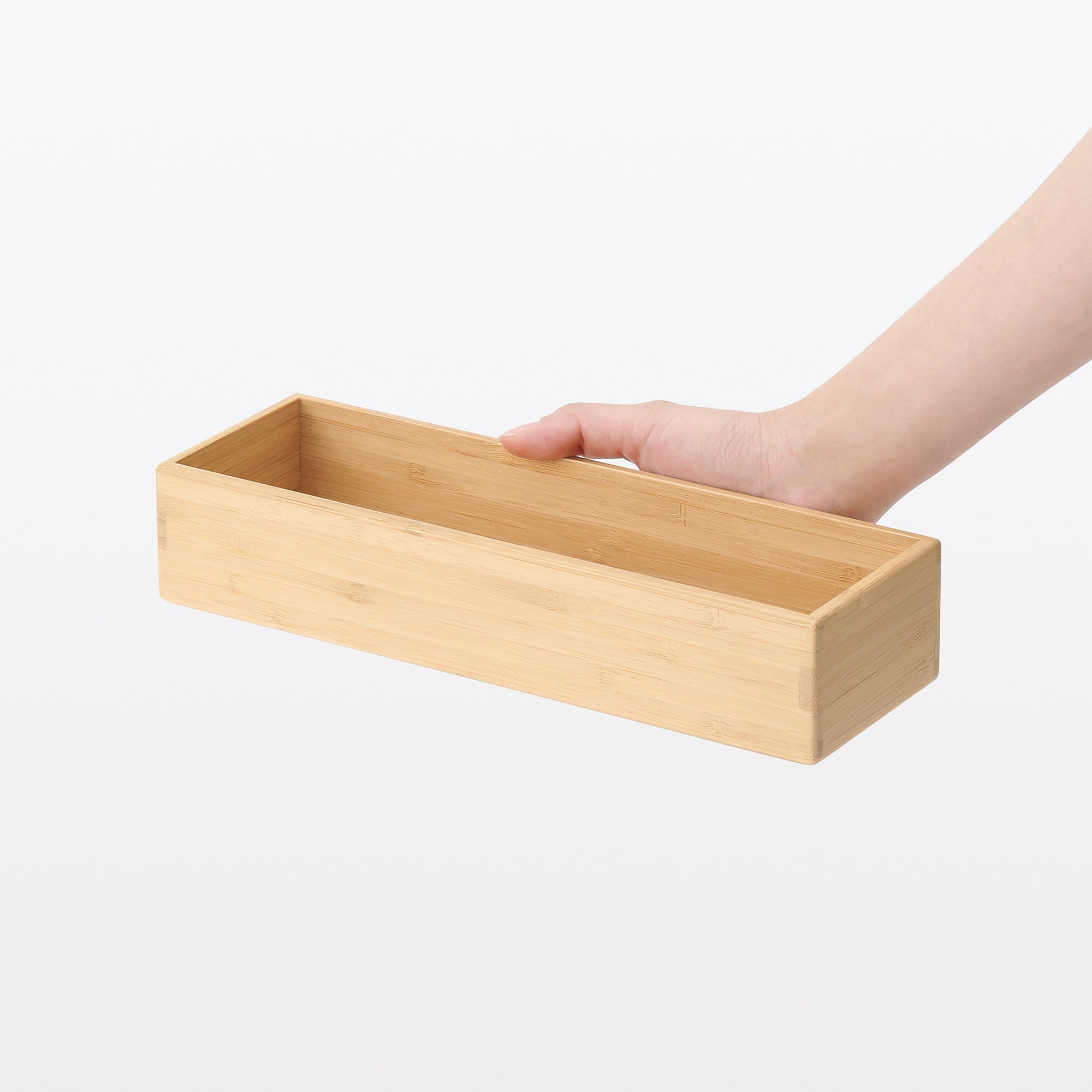 Stackable Bamboo Organizer Box - Small (W3.3 x D10.2 x H2.2) - Image 2