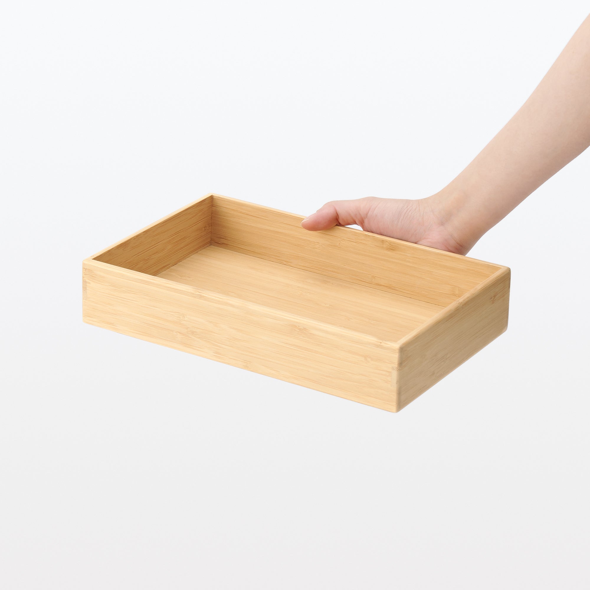 Stackable Bamboo Organizer Box - Medium (W6.7 x D10.2 x H2.2) - Image 2
