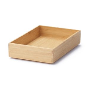 Stackable Bamboo Organizer Box - Medium (W6.7 x D10.2 x H2.2)