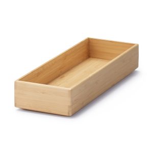 Stackable Bamboo Organizer Box - Large (W4.5 x D13.4 x H2.2)