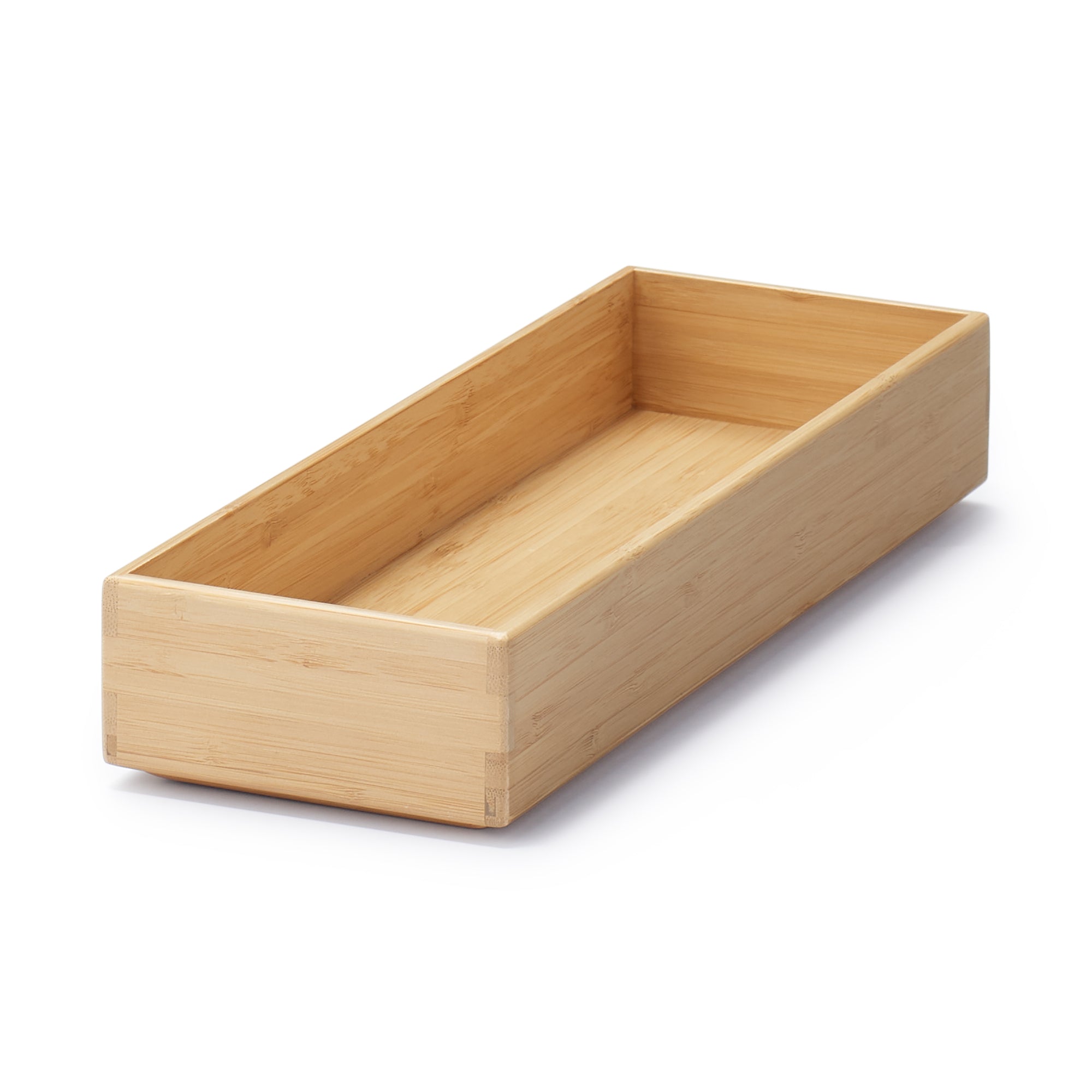 Stackable Bamboo Organizer Box - Large (W4.5 x D13.4 x H2.2)