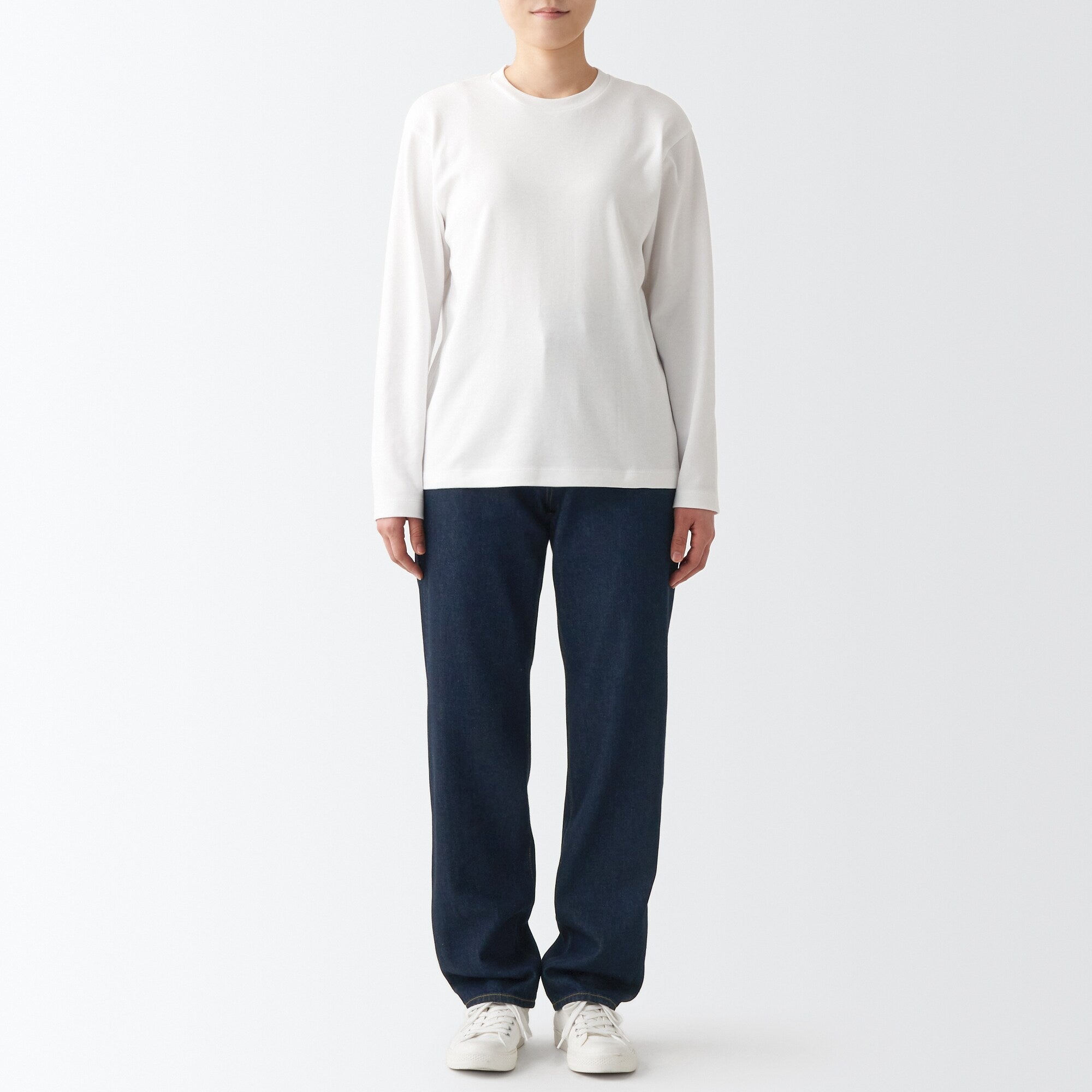 Women's Denim Regular Pants - Dark Navy (L 31inch / 79cm) - Image 7