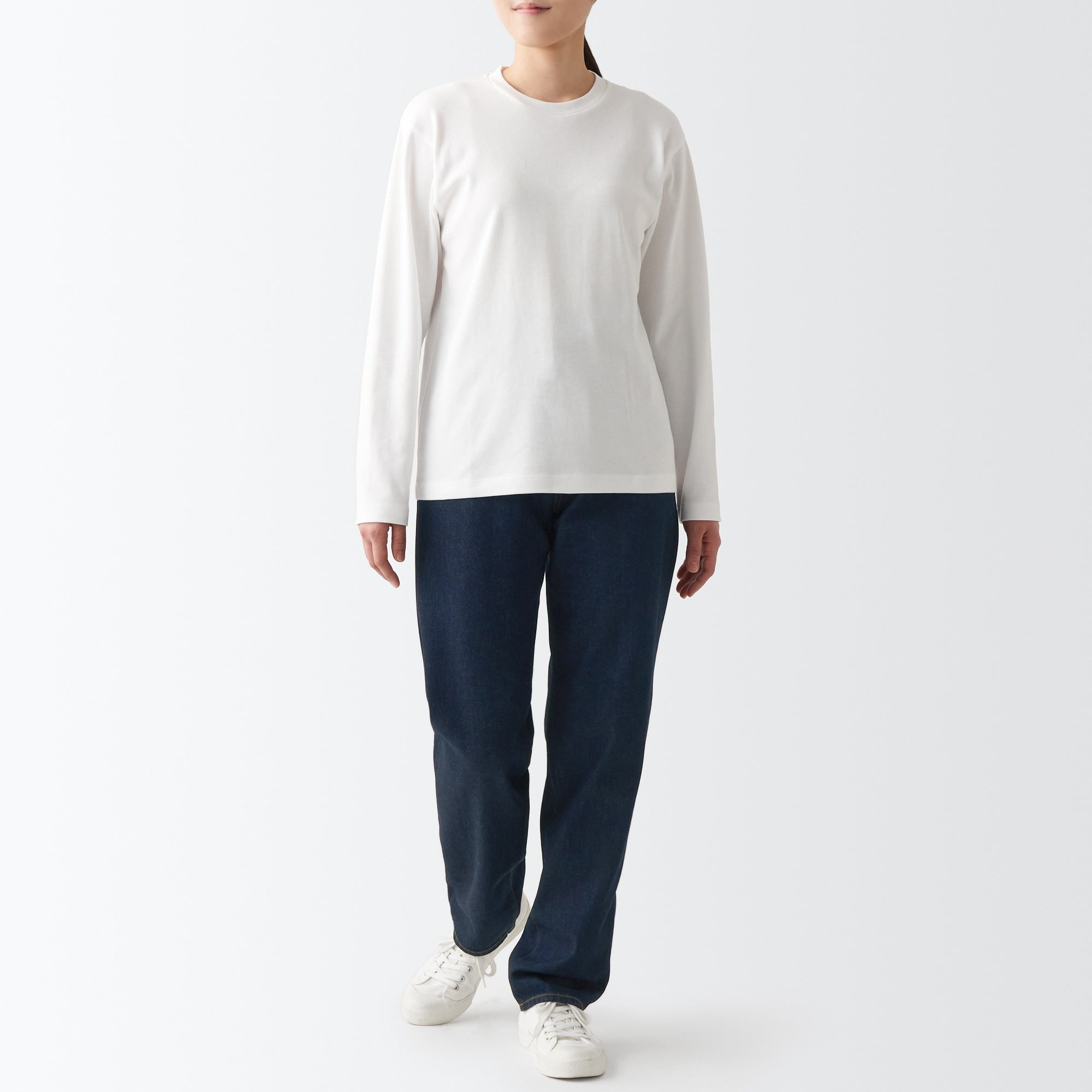 Women's Denim Regular Pants - Dark Navy (L 31inch / 79cm)