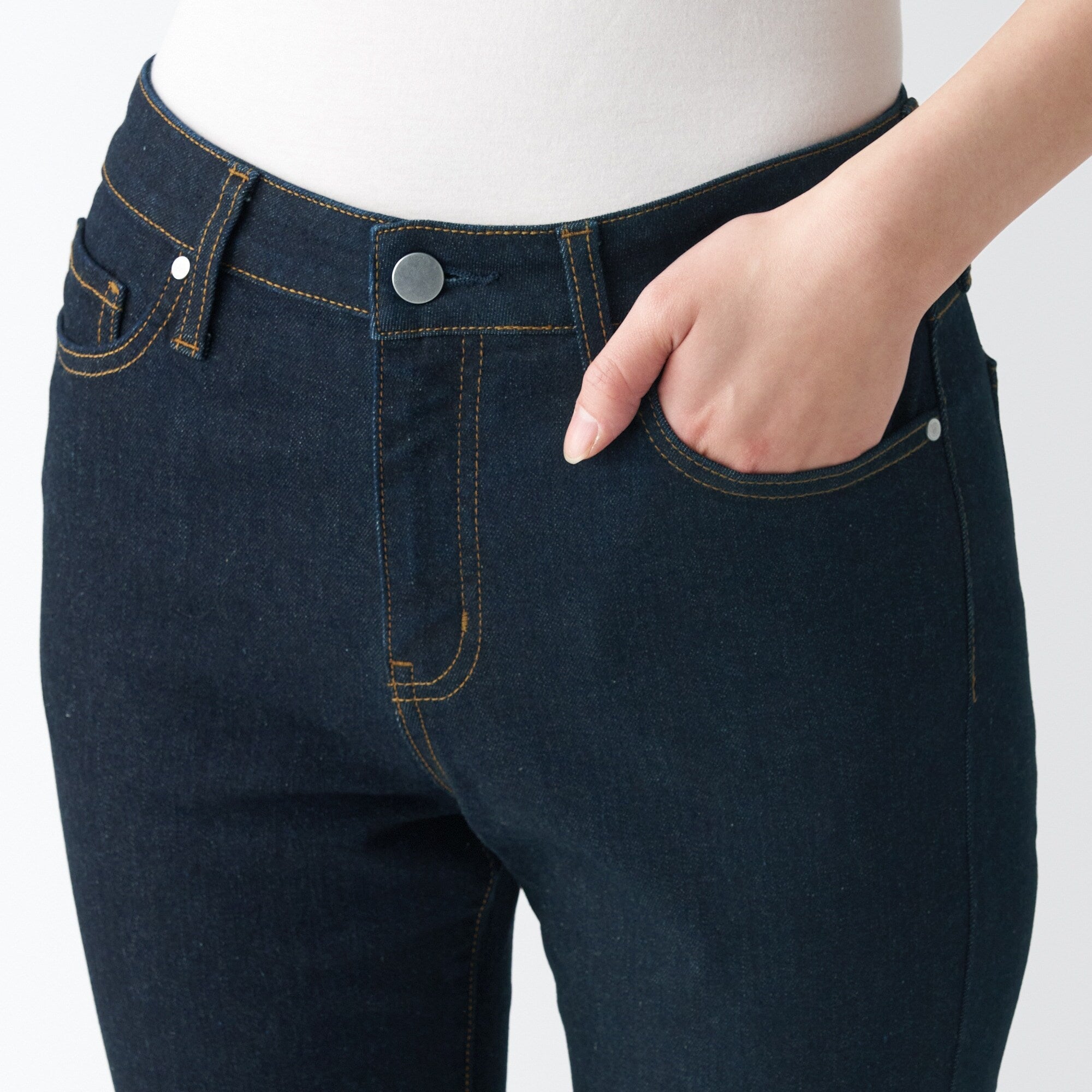 Women's Super Stretch Denim Skinny Pants Dark Navy (L 30 / 76 cm) - Image 7