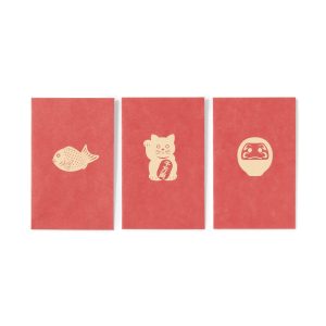 Bamboo Paper Petit Envelope - Red - Lucky Charms (3 Pack)