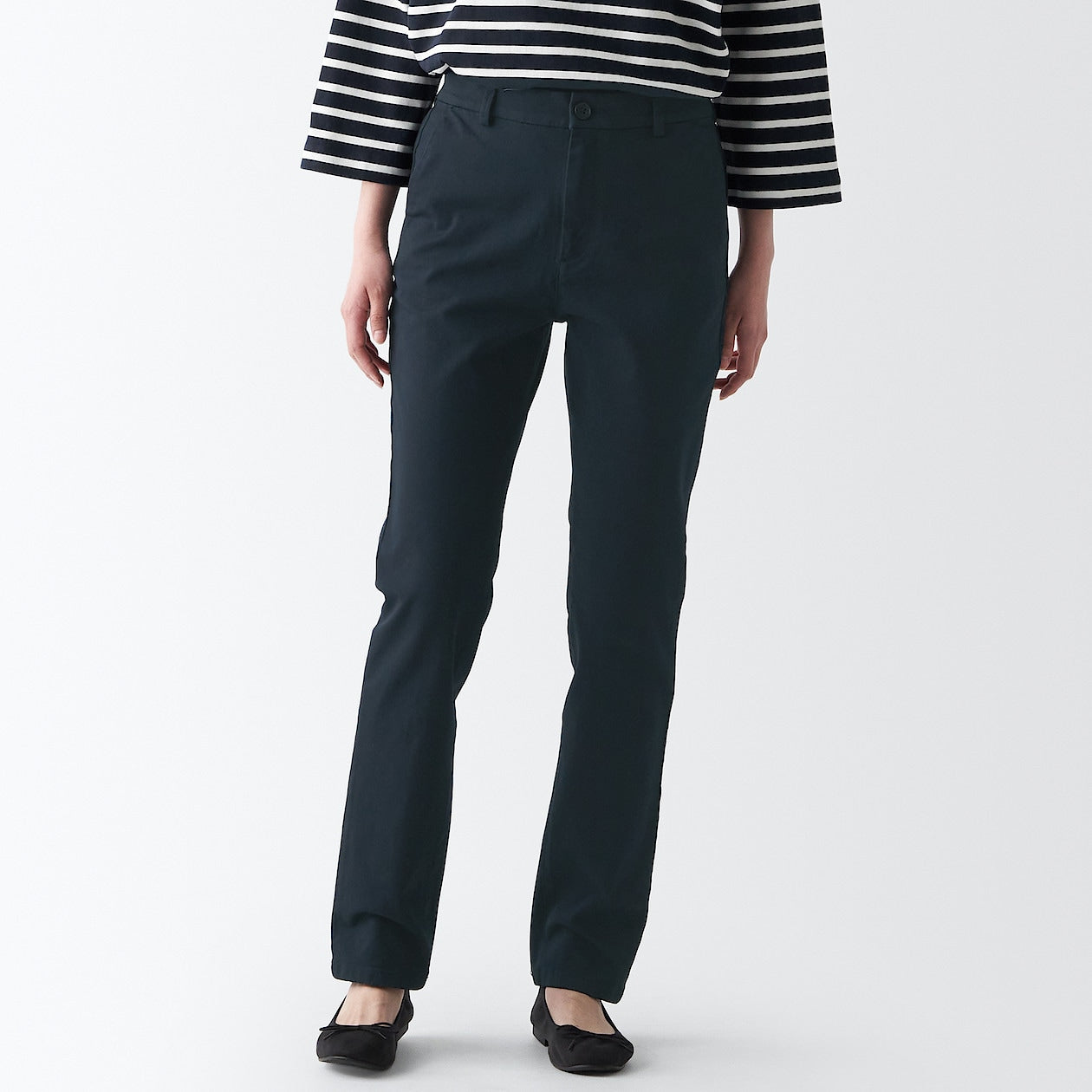Women's 4-Way Stretch Chino Slim Tapered Pants (L 32inch / 80cm) - Image 33