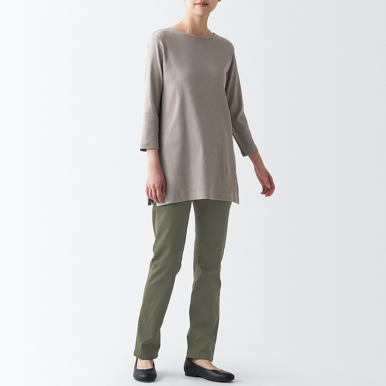 Women's 4-Way Stretch Chino Slim Tapered Pants (L 32inch / 80cm) - Image 24