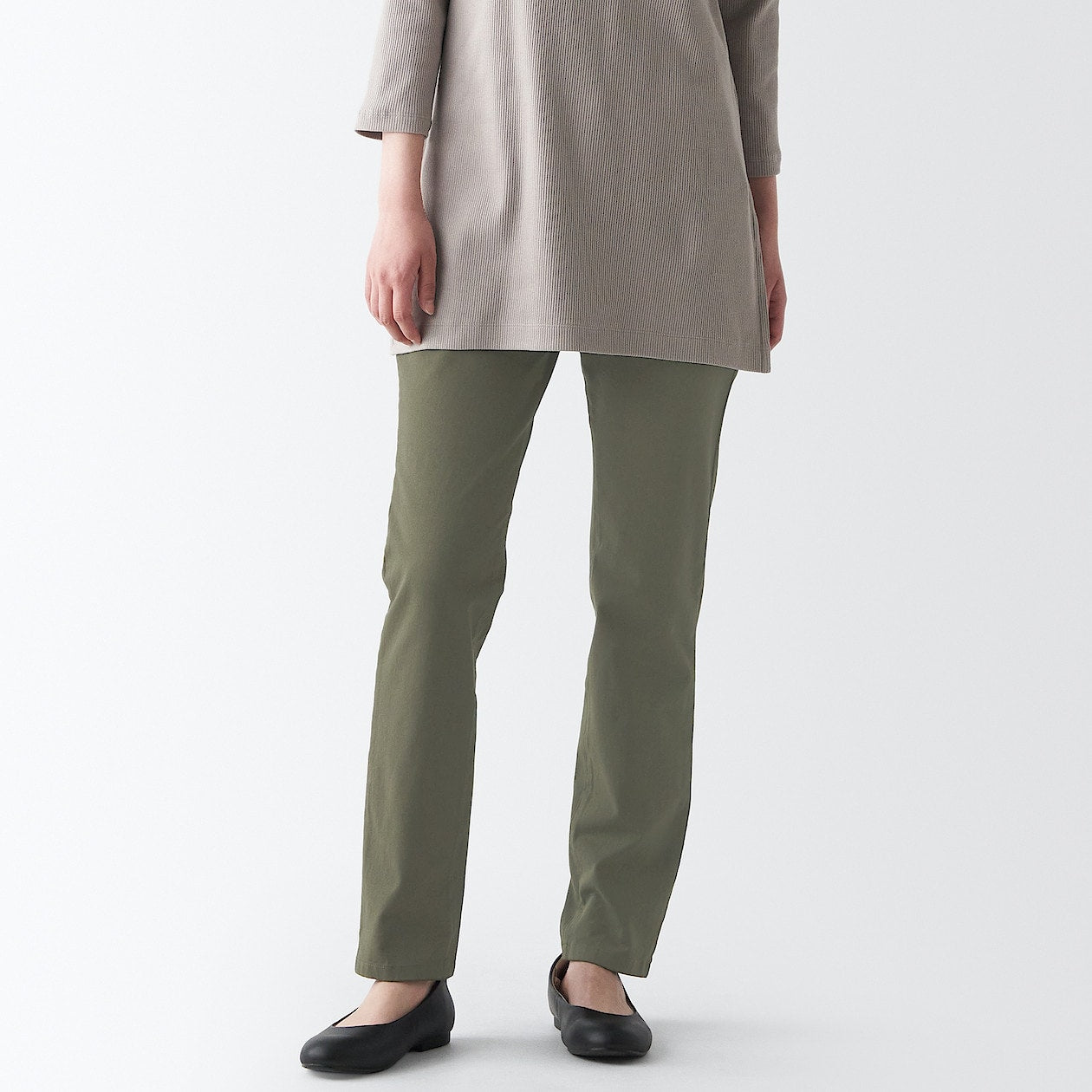 Women's 4-Way Stretch Chino Slim Tapered Pants (L 32inch / 80cm) - Image 23