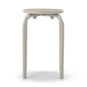 Steel Pipe Stacking Stool - Warm Gray