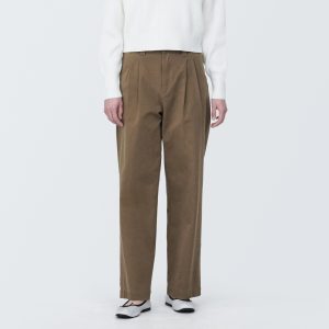 Pleated Wide Chino Pants