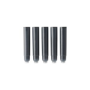 Compact Fountain Pen Ink Cartridge Refills - Black (5 Pack)