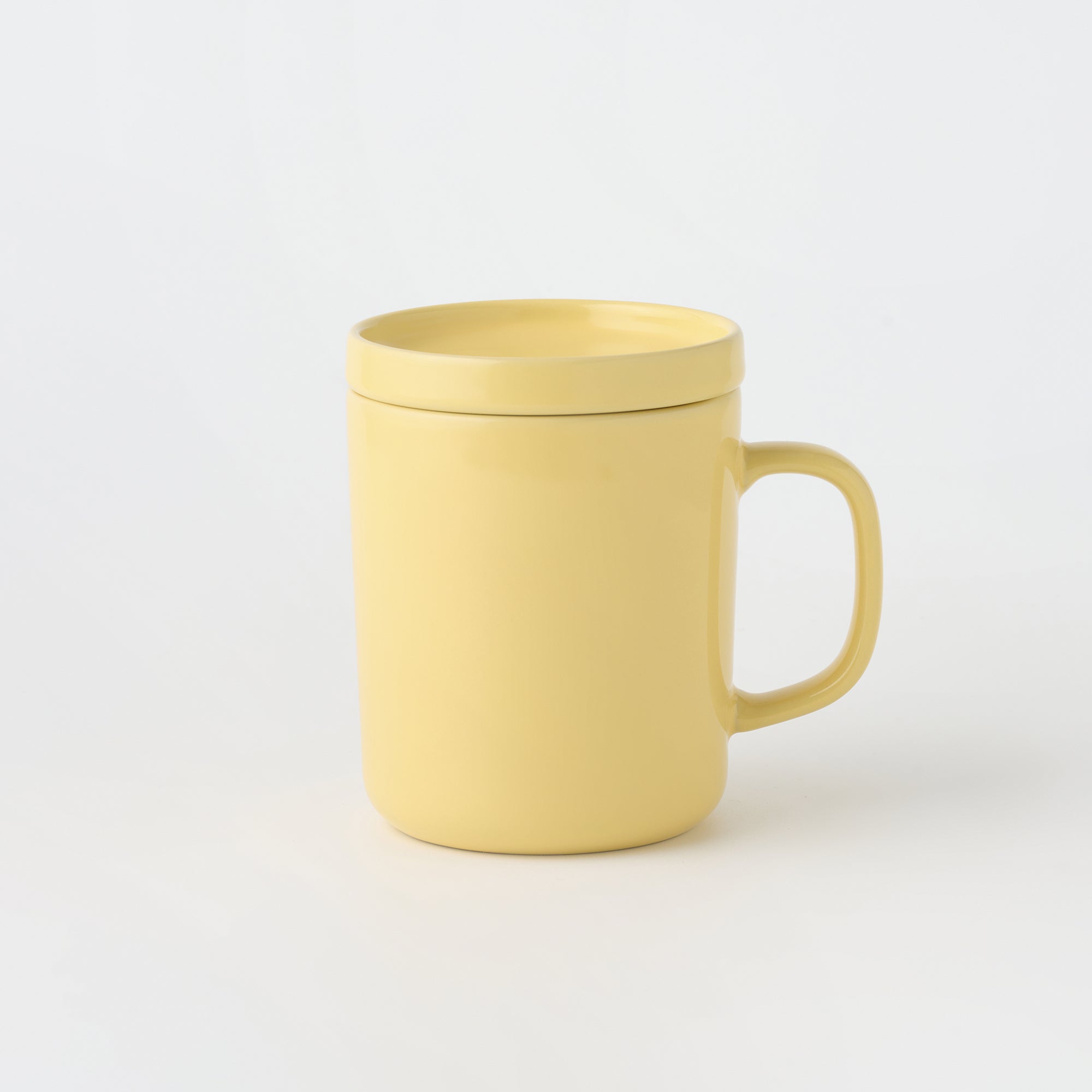 Stoneware Mug Cup (16.9 fl oz) - Light Yellow - Image 4