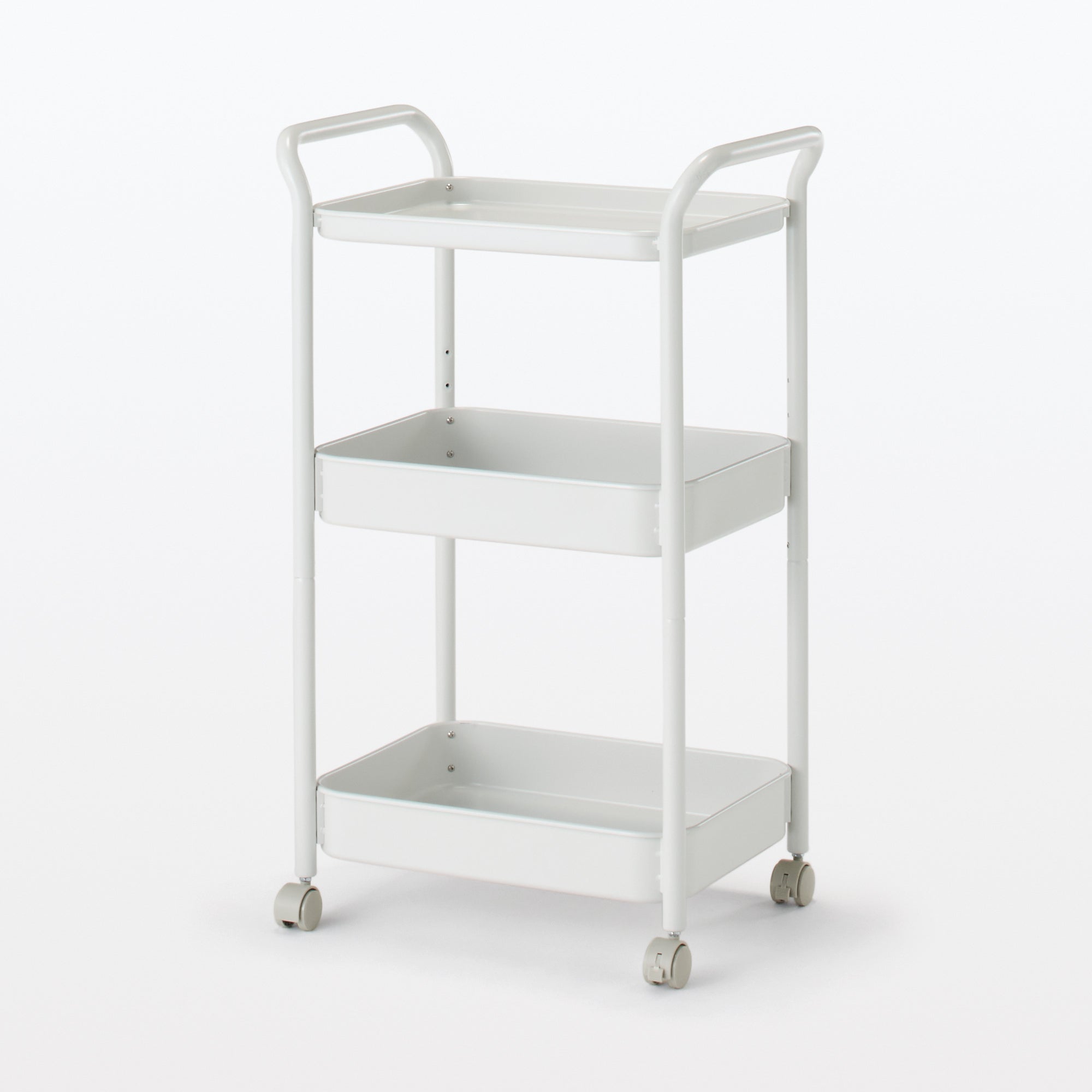 Steel Pipe Wheeled Rack Utility Cart - Light Gray - Image 3