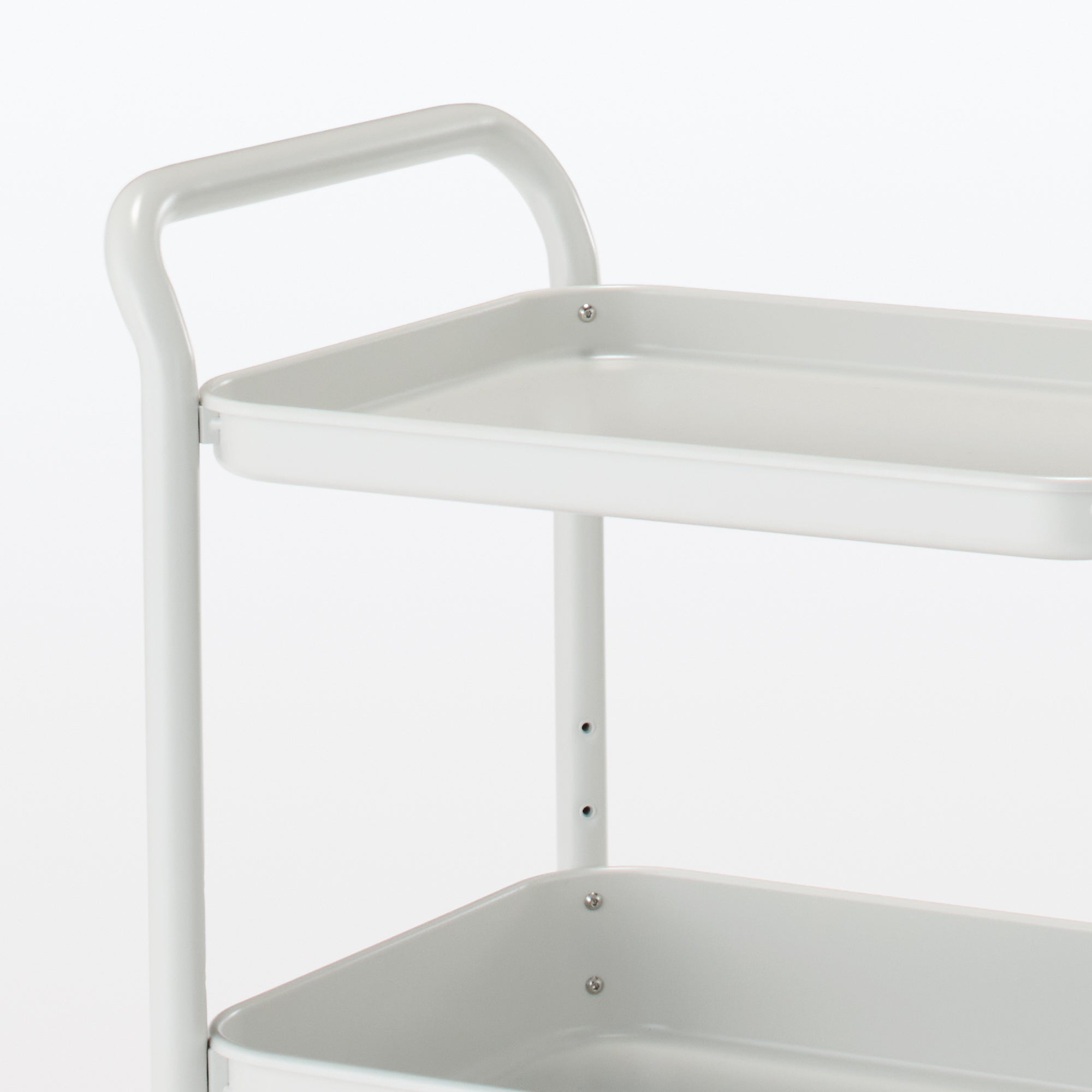Steel Pipe Wheeled Rack Utility Cart - Light Gray - Image 5