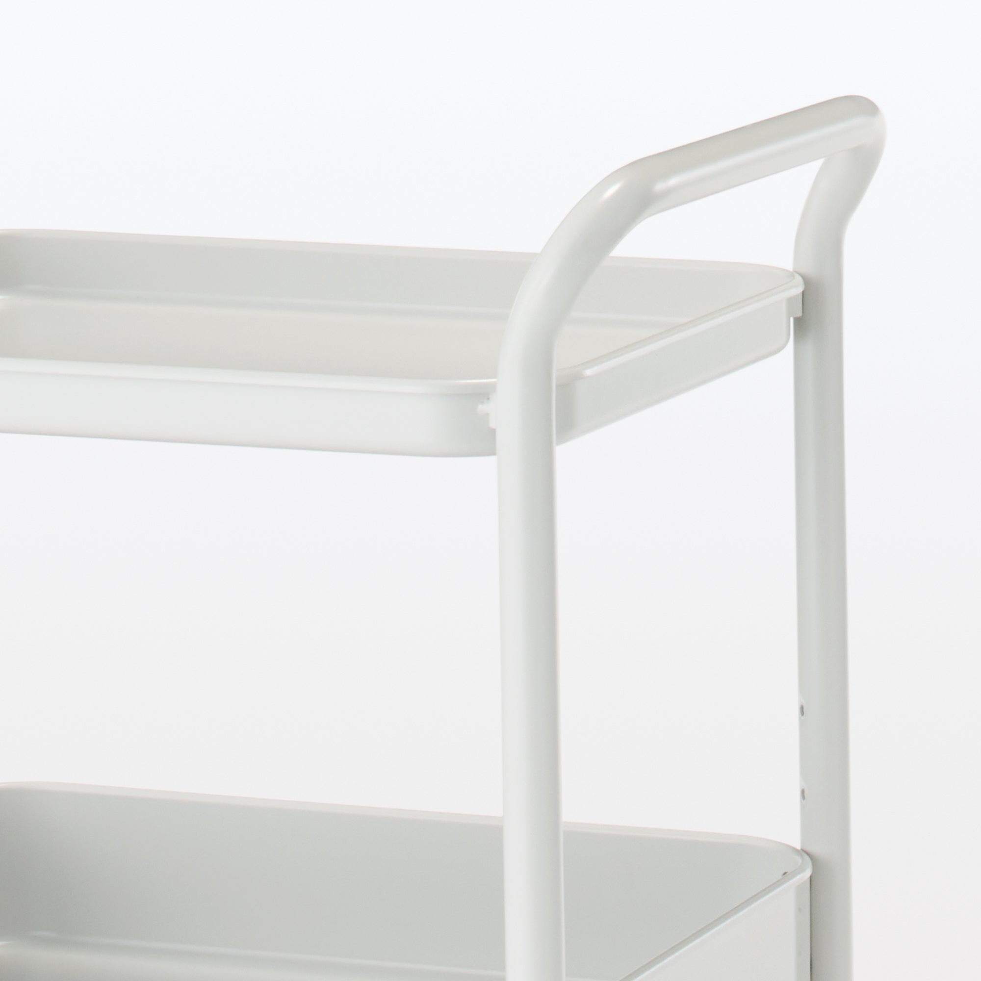 Steel Pipe Wheeled Rack Utility Cart - Light Gray - Image 6