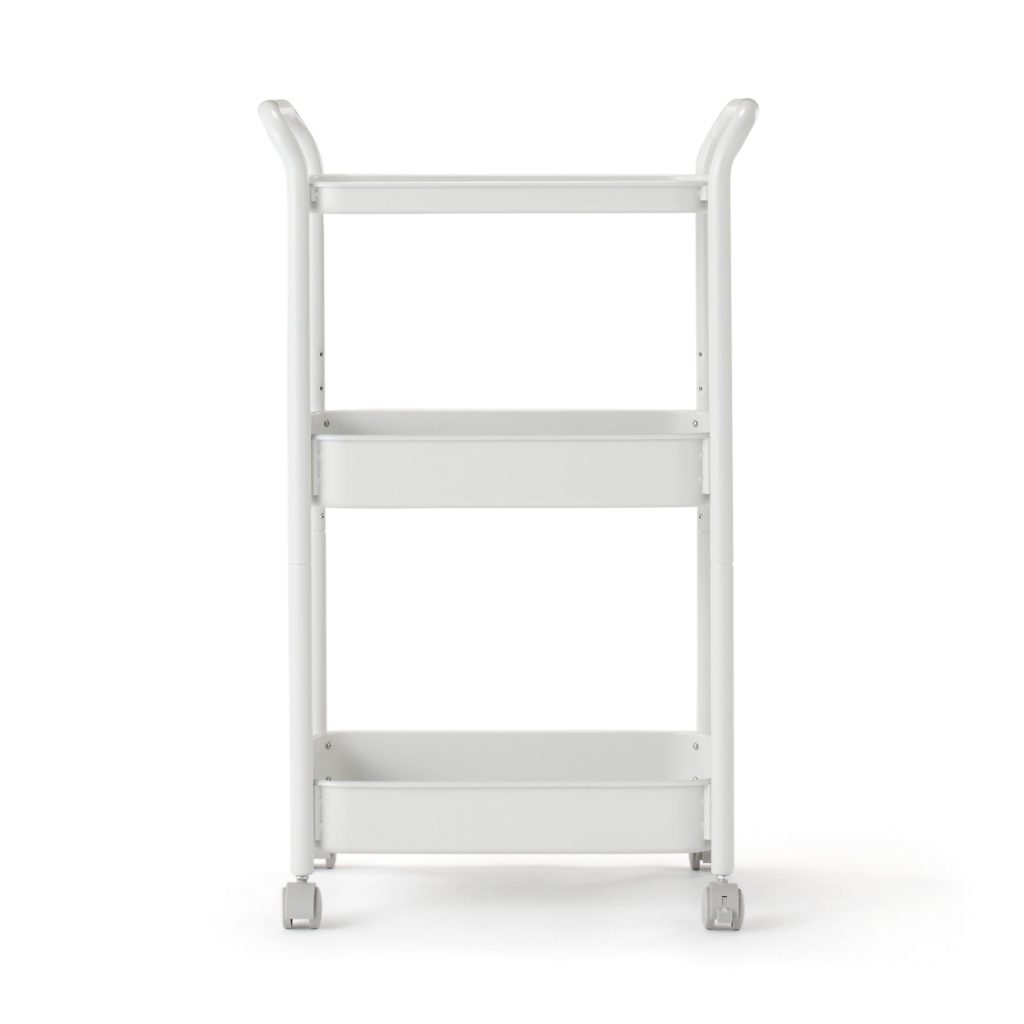 Steel Pipe Wheeled Rack Utility Cart - Light Gray