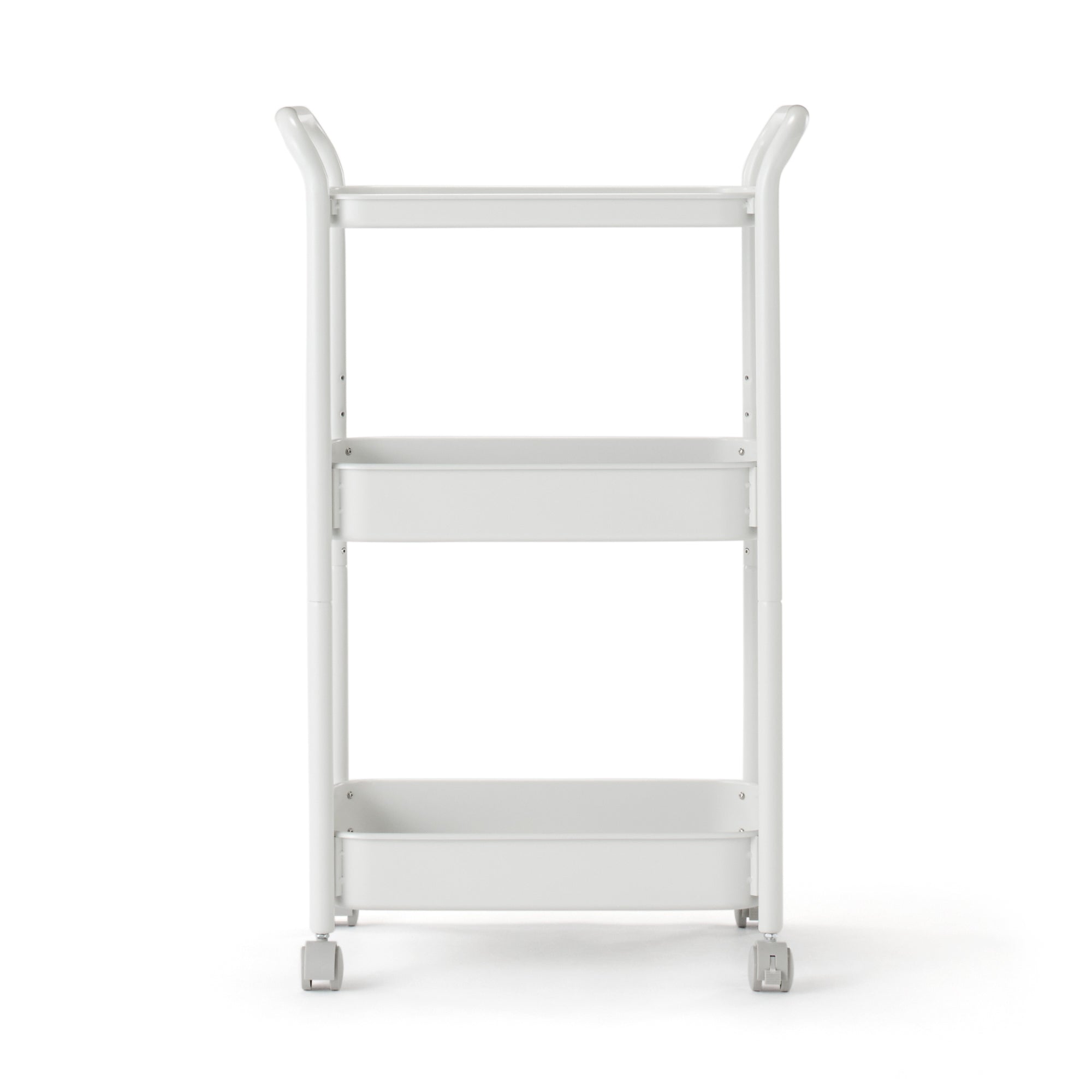 Steel Pipe Wheeled Rack Utility Cart - Light Gray