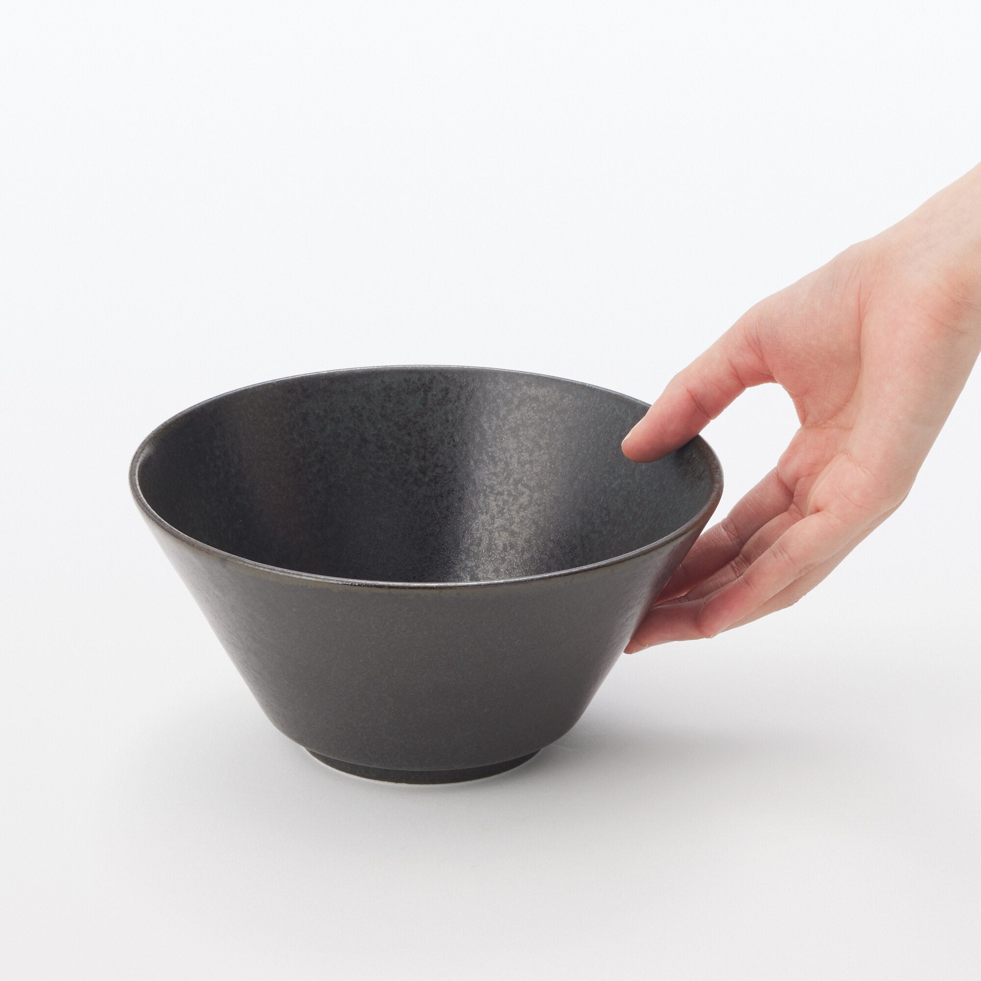 Mino Ware Noodle Bowl - Black - Image 7