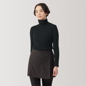 Women's Brushed Ribbed Turtleneck T-Shirt