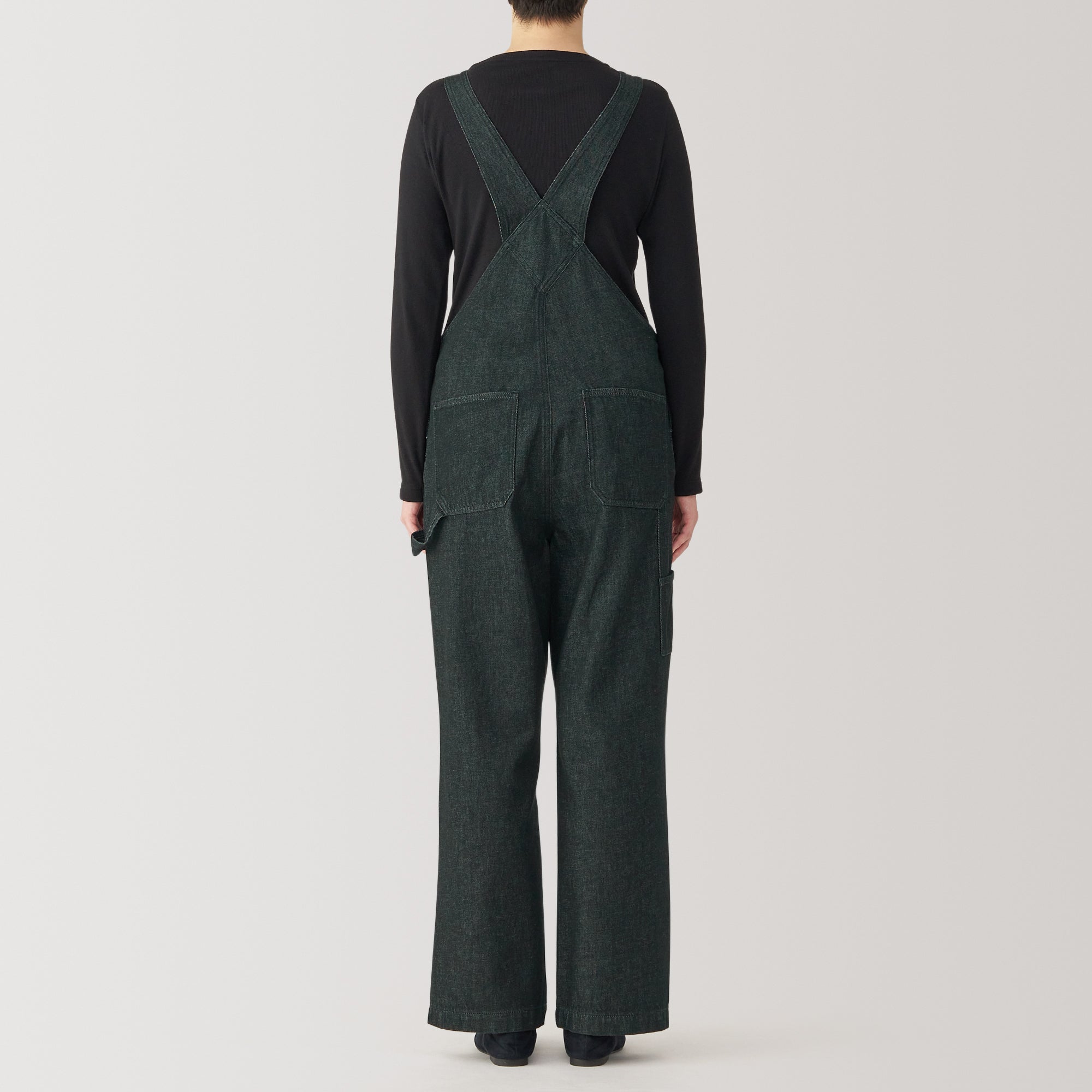 Women Kapok Blend Denim Overalls - Image 6