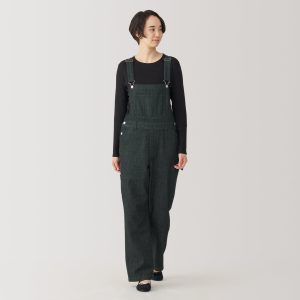 Women Kapok Blend Denim Overalls
