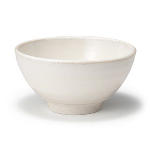 Mino Ware Round Large Rice Bowl - White Glaze