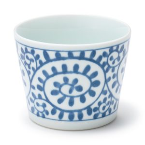 Hasami Ware Soup Cup - Arabesque Pattern