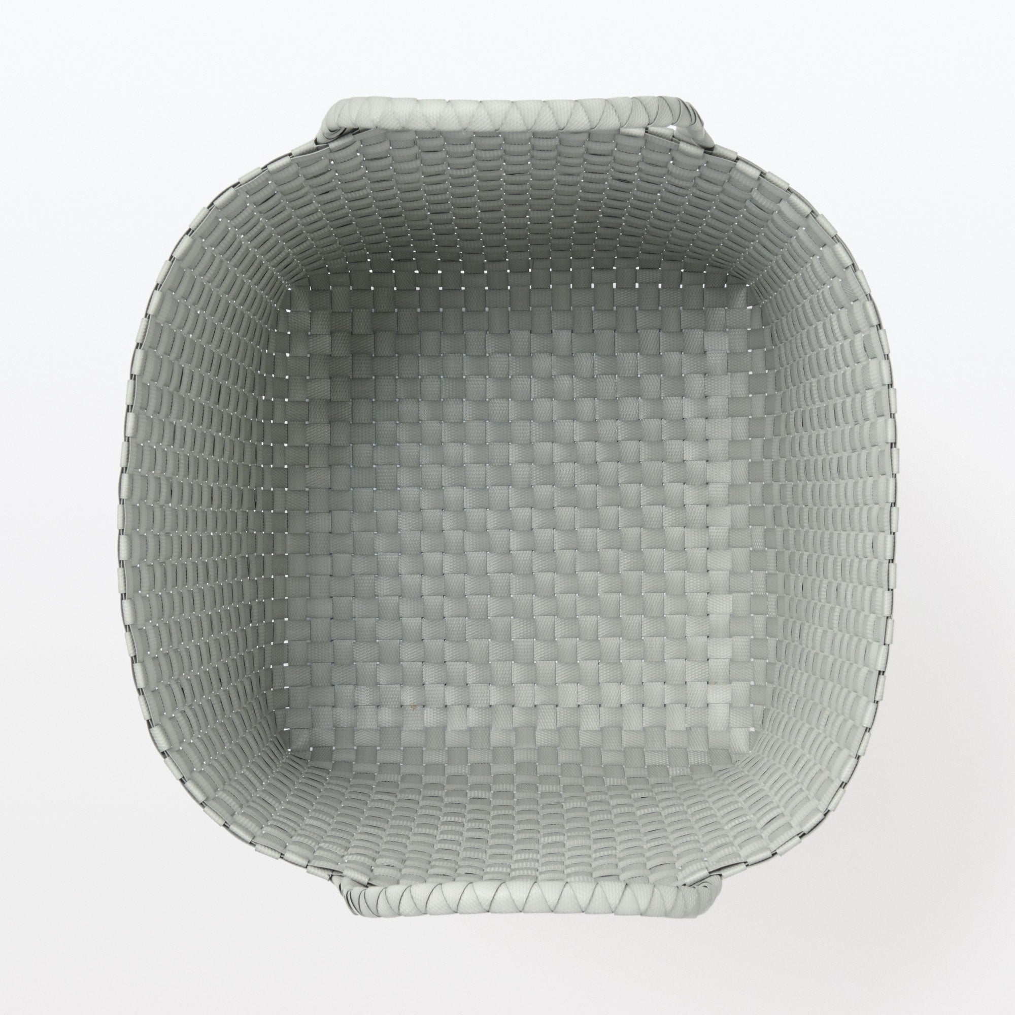 Recycled Polypropylene Strap Weave Basket - Gray - Large (dia. 15.7 x H12.6) - Image 4