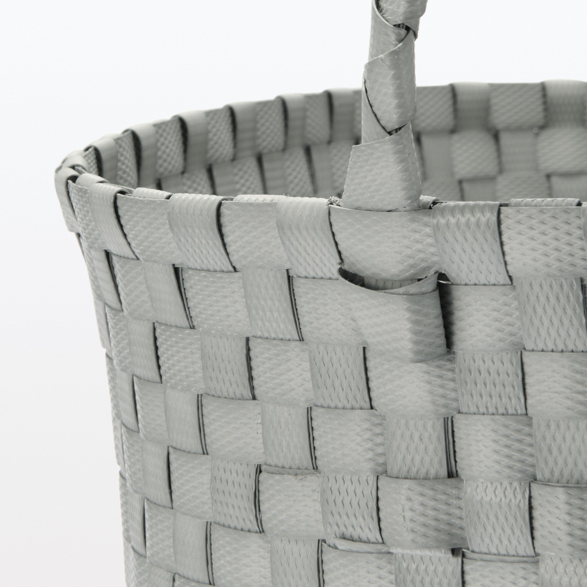Recycled Polypropylene Strap Weave Basket - Gray - Large (dia. 15.7 x H12.6) - Image 5